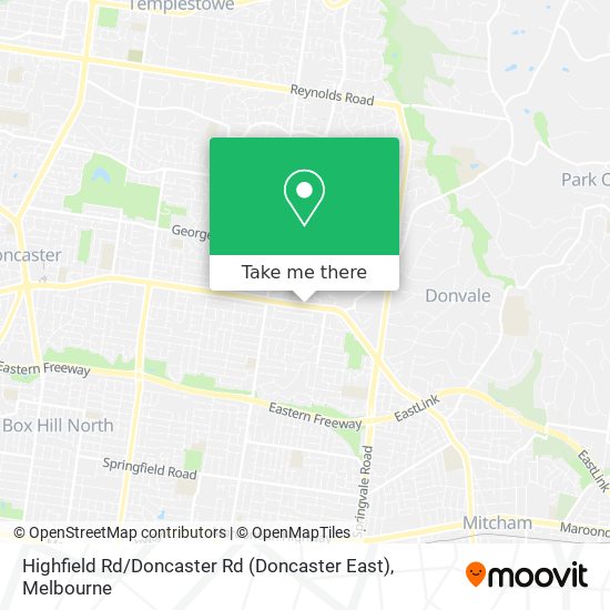 Highfield Rd / Doncaster Rd (Doncaster East) map