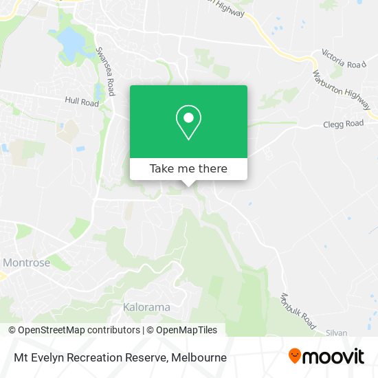 Mt Evelyn Recreation Reserve map