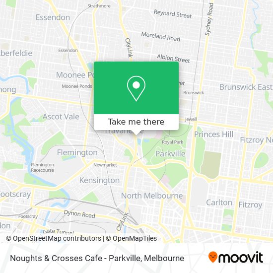 Noughts & Crosses Cafe - Parkville map