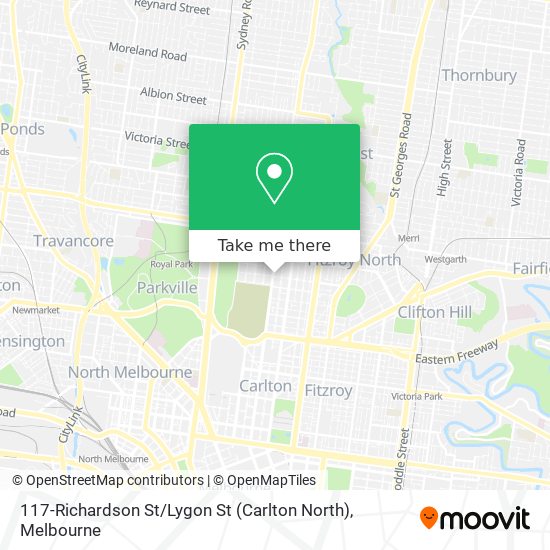 117-Richardson St / Lygon St (Carlton North) map