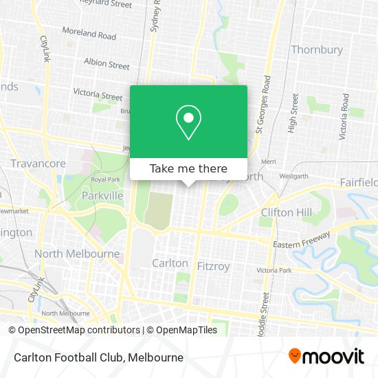 Mapa Carlton Football Club