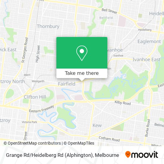 Grange Rd / Heidelberg Rd (Alphington) map