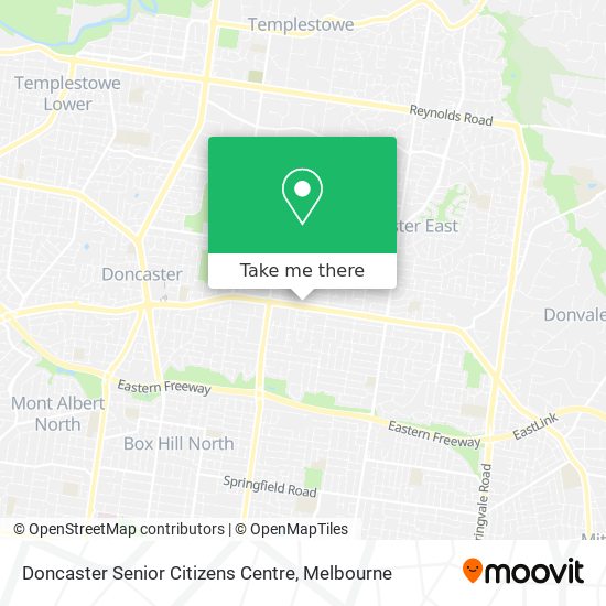 Doncaster Senior Citizens Centre map