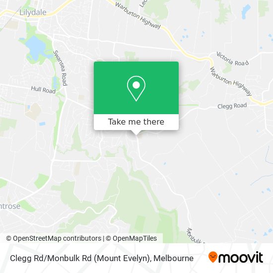 Clegg Rd / Monbulk Rd (Mount Evelyn) map