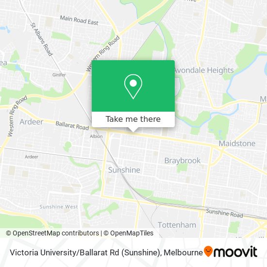 Mapa Victoria University / Ballarat Rd (Sunshine)