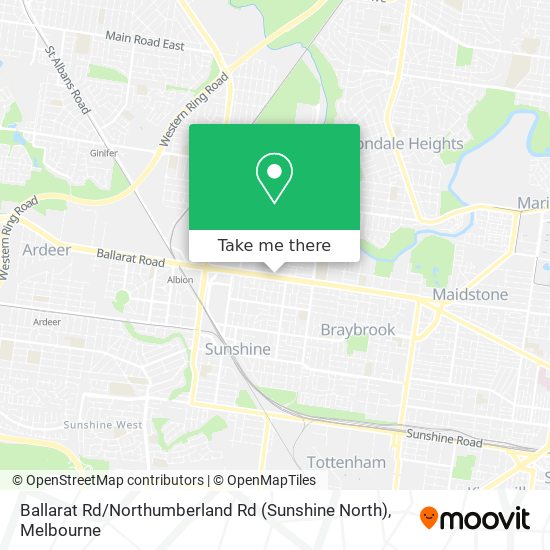 Ballarat Rd / Northumberland Rd (Sunshine North) map