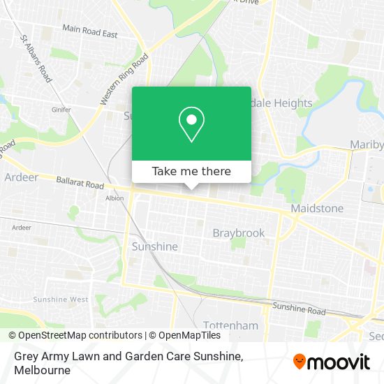 Grey Army Lawn and Garden Care Sunshine map