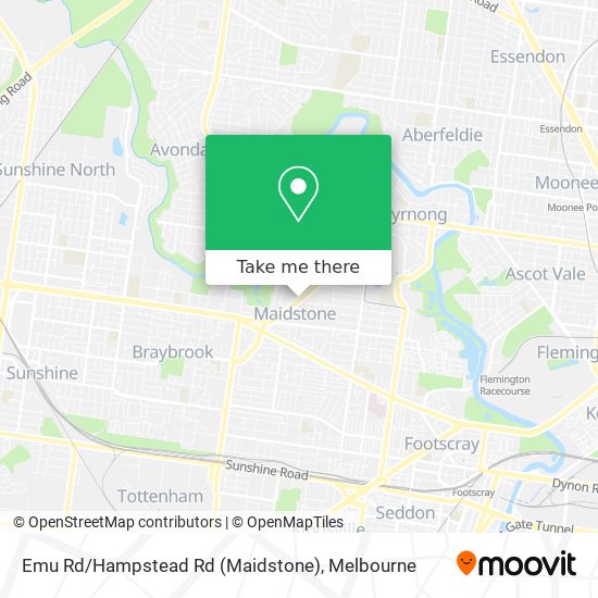 Emu Rd / Hampstead Rd (Maidstone) map