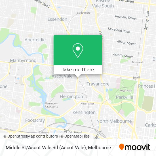 Mapa Middle St / Ascot Vale Rd