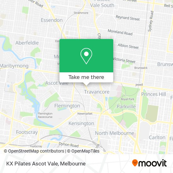 KX Pilates Ascot Vale map