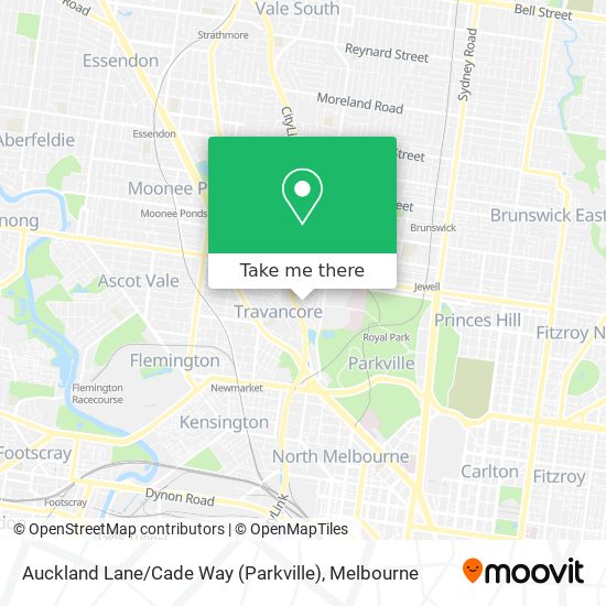 Auckland Lane / Cade Way (Parkville) map