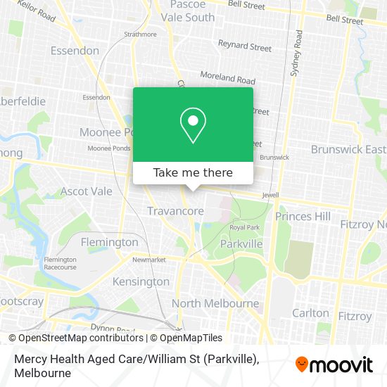 Mapa Mercy Health Aged Care / William St (Parkville)