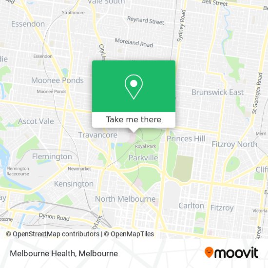 Melbourne Health map