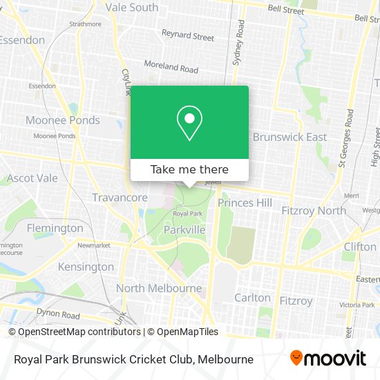 Royal Park Brunswick Cricket Club map