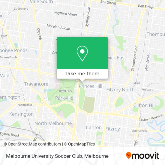 Mapa Melbourne University Soccer Club