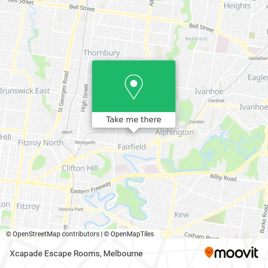 Xcapade Escape Rooms map