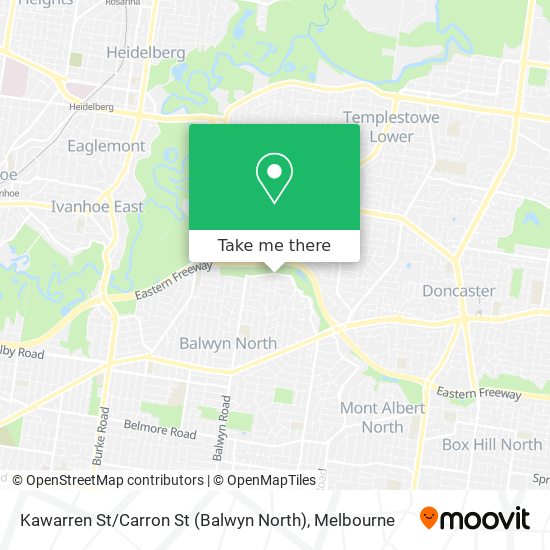 Kawarren St / Carron St (Balwyn North) map