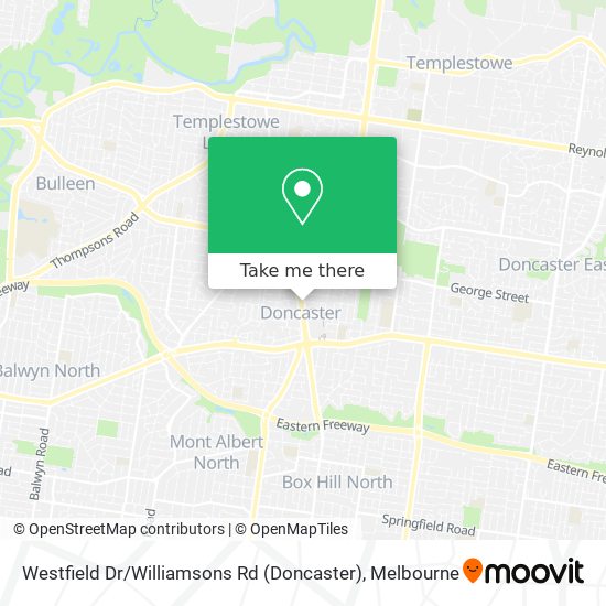 Mapa Westfield Dr / Williamsons Rd (Doncaster)