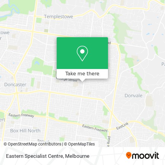 Eastern Specialist Centre map