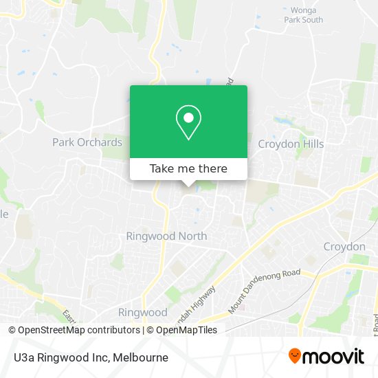 U3a Ringwood Inc map