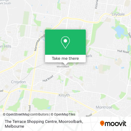 Mapa The Terrace Shopping Centre, Mooroolbark