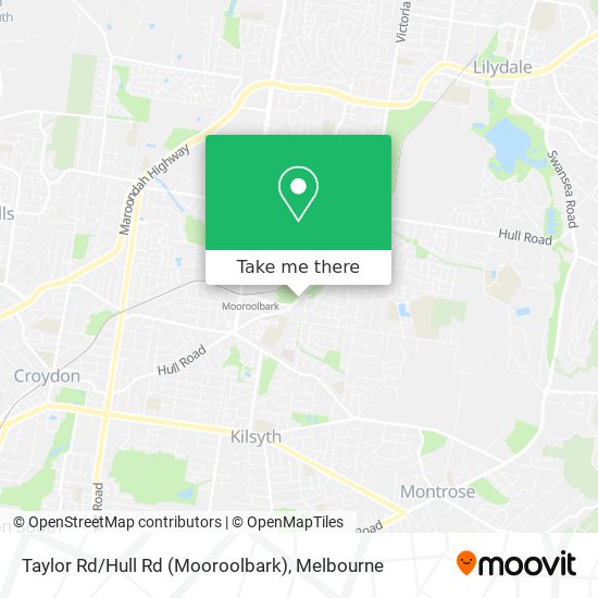 Taylor Rd / Hull Rd (Mooroolbark) map