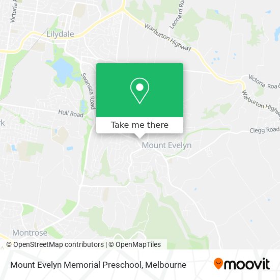 Mount Evelyn Memorial Preschool map