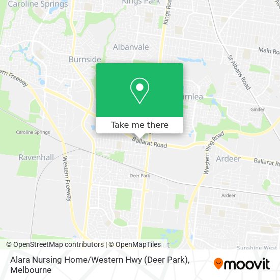 Alara Nursing Home / Western Hwy (Deer Park) map