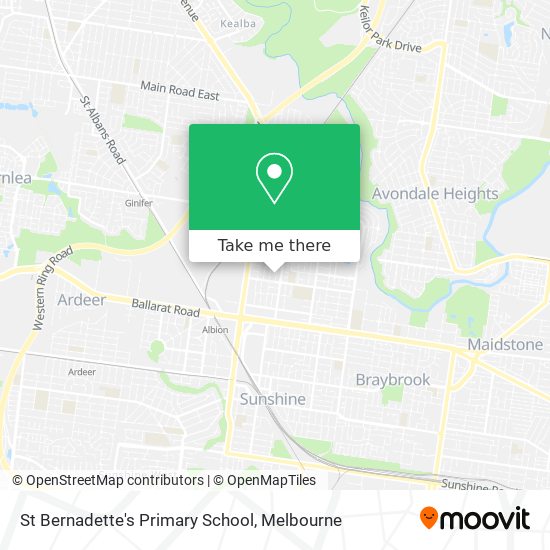 Mapa St Bernadette's Primary School