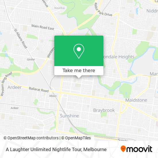 A Laughter Unlimited Nightlife Tour map