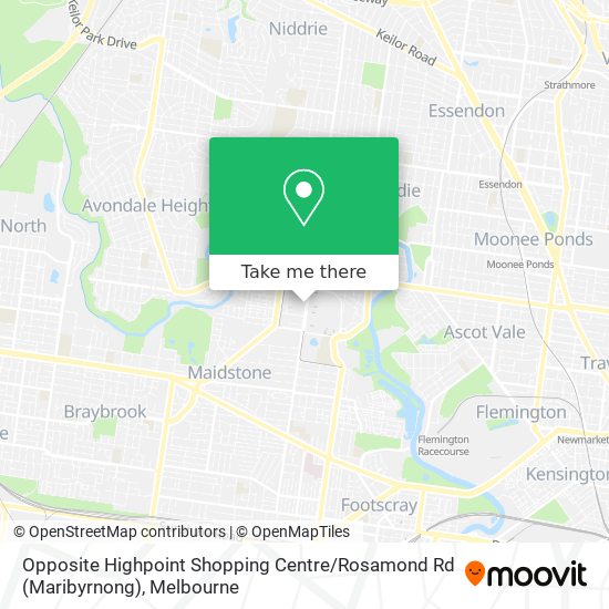 Opposite Highpoint Shopping Centre / Rosamond Rd (Maribyrnong) map