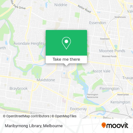 Maribyrnong Library map