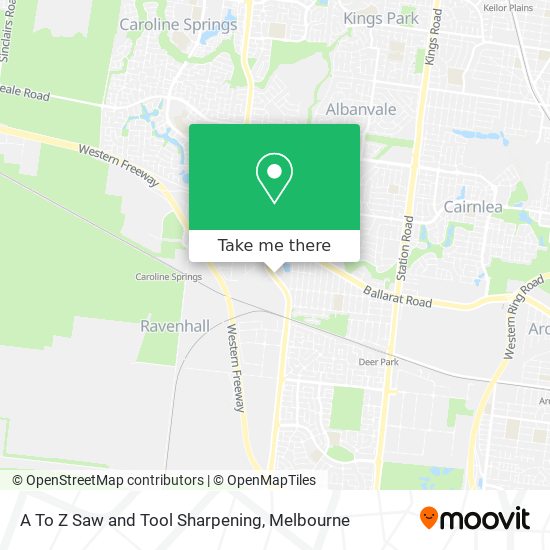 A To Z Saw and Tool Sharpening map