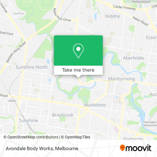 Avondale Body Works map