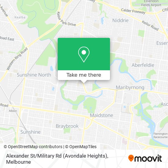 Alexander St / Military Rd (Avondale Heights) map