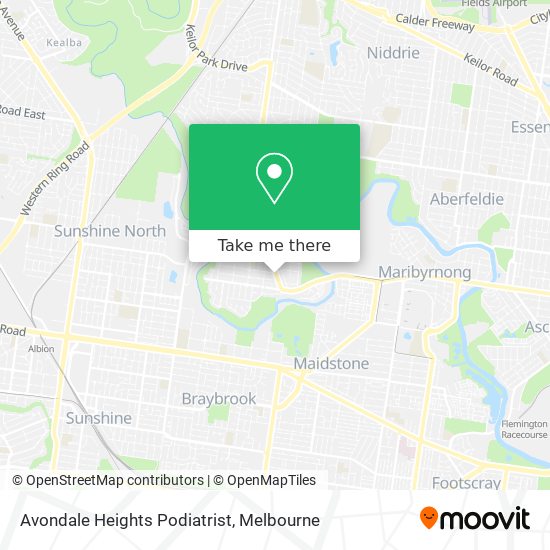 Avondale Heights Podiatrist map