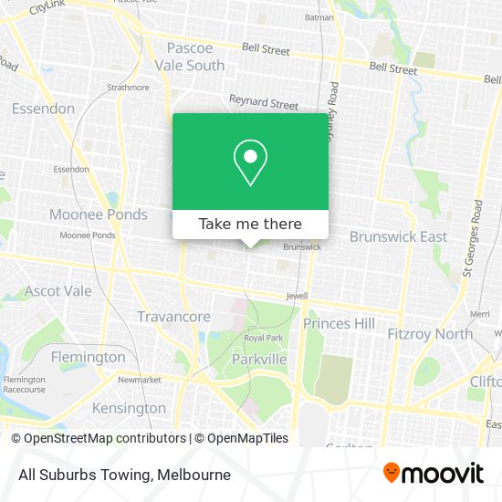 Mapa All Suburbs Towing