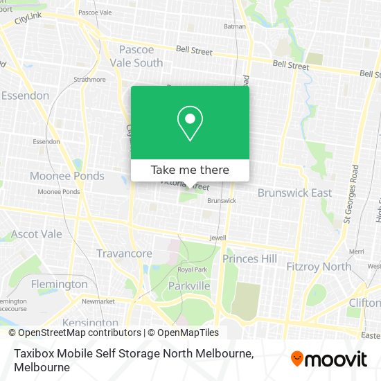 Taxibox Mobile Self Storage North Melbourne map