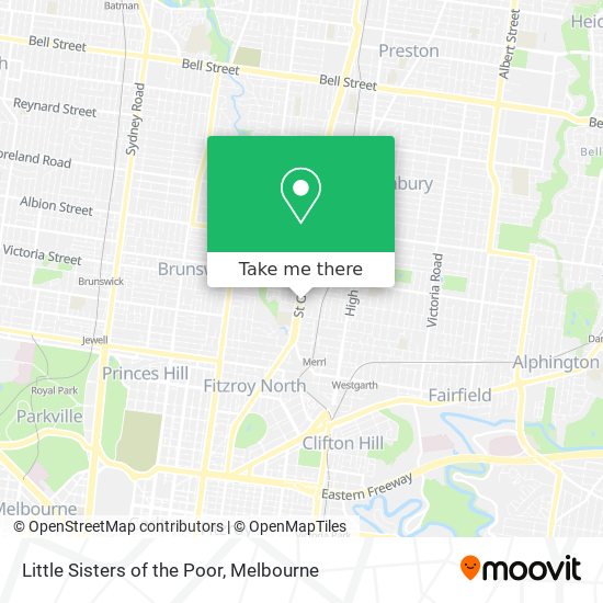 Little Sisters of the Poor map