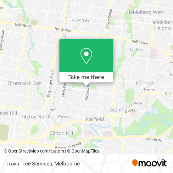 Travs Tree Services map