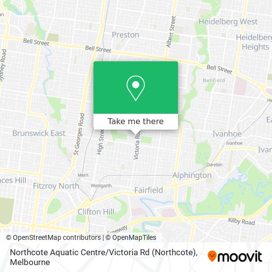 Northcote Aquatic Centre / Victoria Rd map