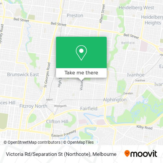 Victoria Rd / Separation St (Northcote) map