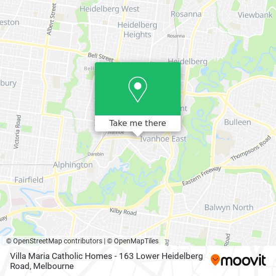Villa Maria Catholic Homes - 163 Lower Heidelberg Road map