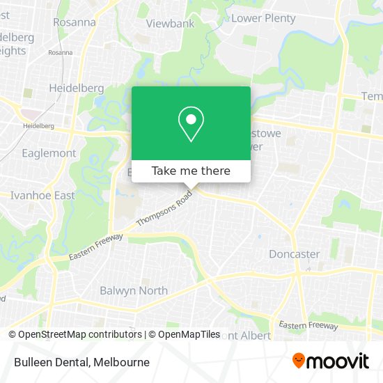 Mapa Bulleen Dental