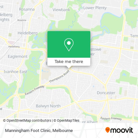 Manningham Foot Clinic map