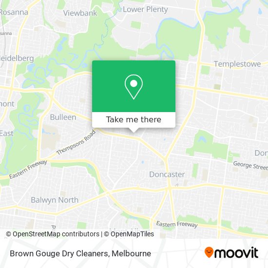 Brown Gouge Dry Cleaners map
