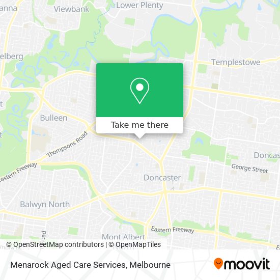 Menarock Aged Care Services map