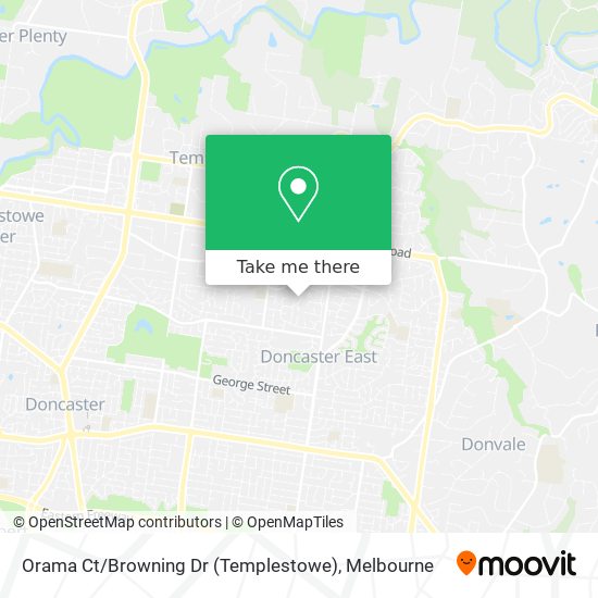 Mapa Orama Ct / Browning Dr (Templestowe)