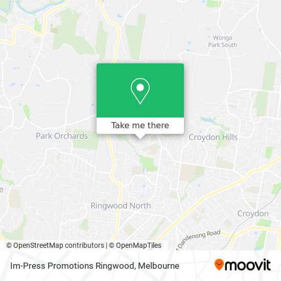 Im-Press Promotions Ringwood map