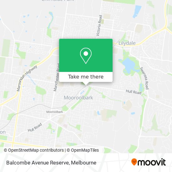 Balcombe Avenue Reserve map